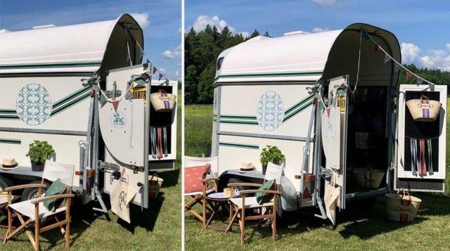 Gammal transport blev rullande butik