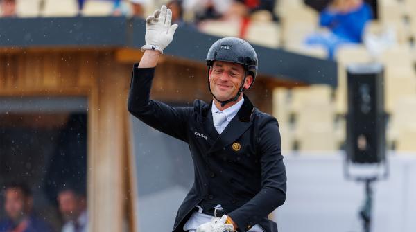 Justin Verboomen vid EM i dressyr. Foto: Tomas Holcbecher