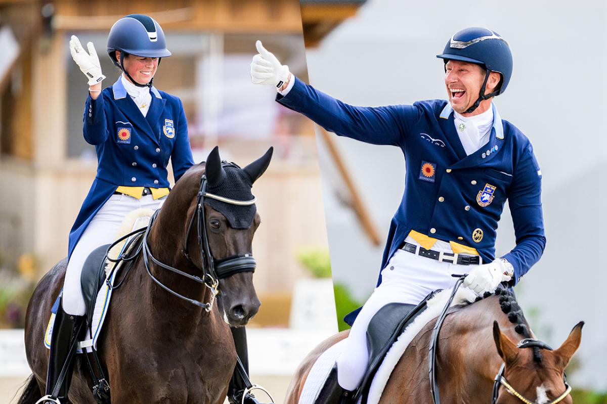 Maria von Essen och Patrik Kittel under EM 2025. Foto: Ludvig Thunman/Bildbyrån