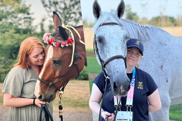 Madde tillsammans med Hansson WL och Catch Me not S. Foto: Privat.