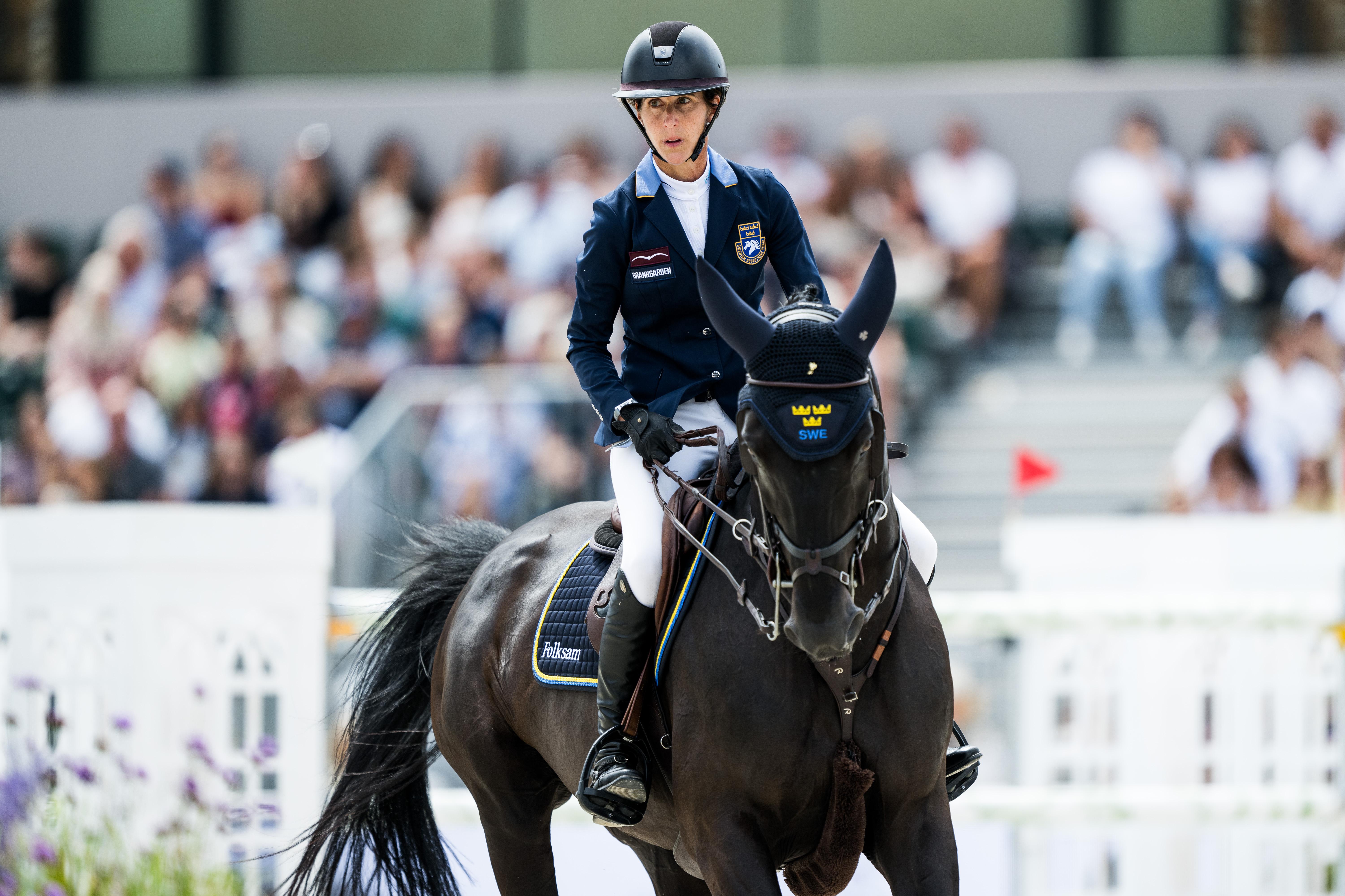 Angelie von Essen och Voila under EM i somras. Foto: Emma Wallskog/Bildbyrån