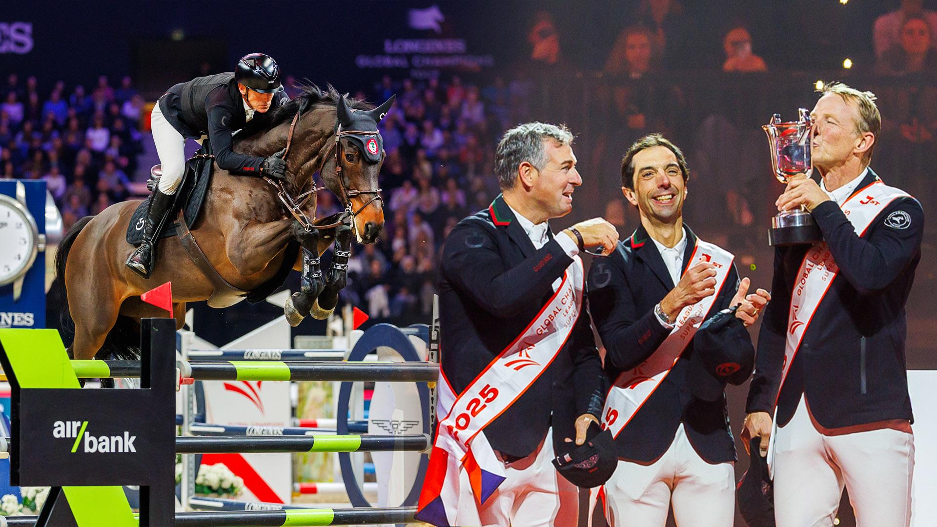 Peder Fredricson och Alcapone des Carmille var del av laget som vann GCL Super Cup – tillsammans med Emanuele Gaudiano och Yuri Mansur. Foto: Tomas Holcbecher
