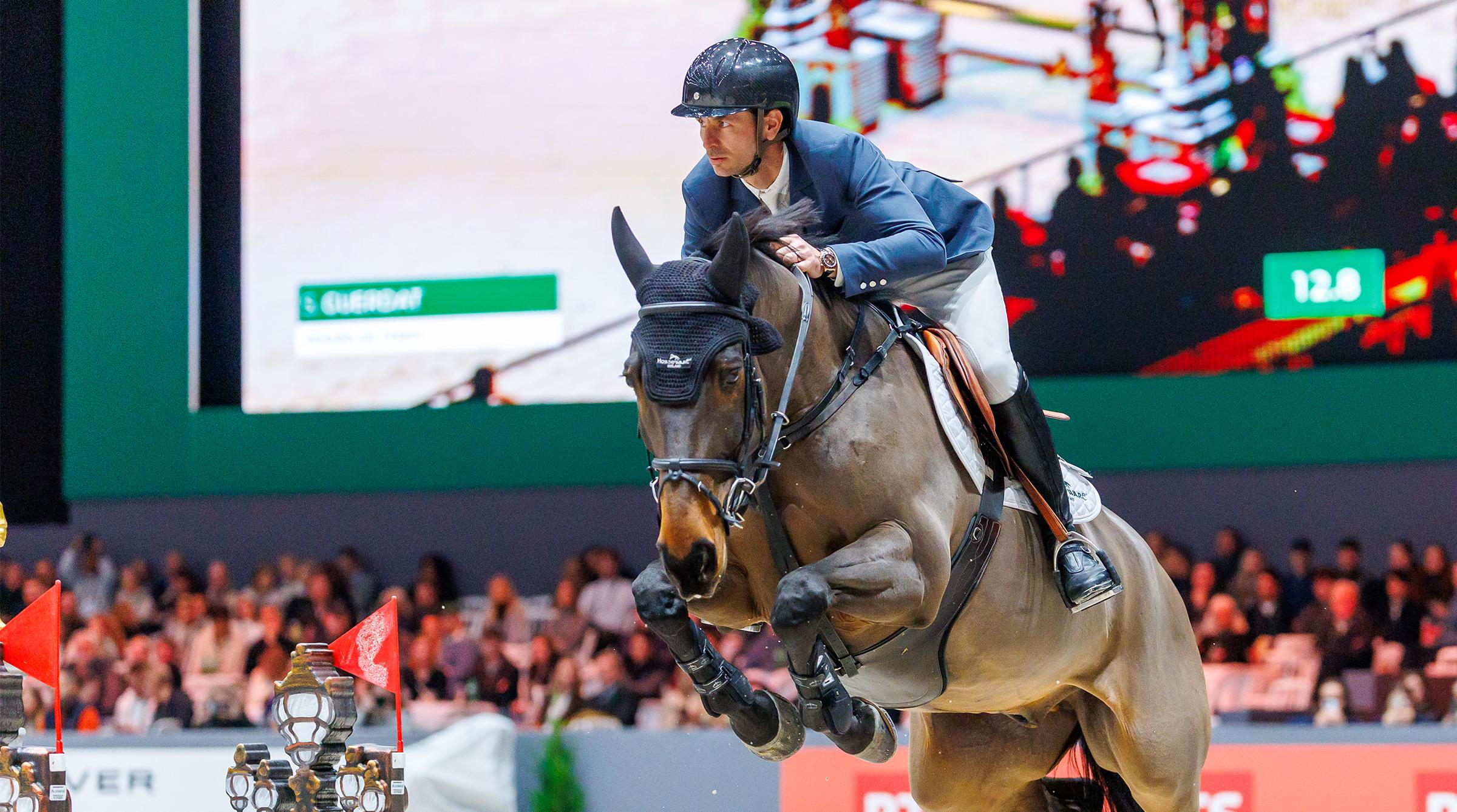 Steve Guerdat i Geneve förra året. Foto: Tomas Holcbecher