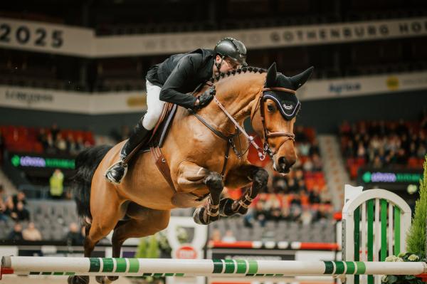 Joel Andersson och Nulena VDL i Lövsta Future Challenge på GHS. Foto: Ida Lindemann