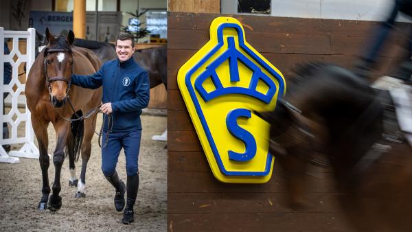 rländaren Paraic Kenny gör debut som testryttare i hoppning vid SWBs bruksprov i mars. Foto: Risenbeck International och arkivfoto: Roland Thunholm
