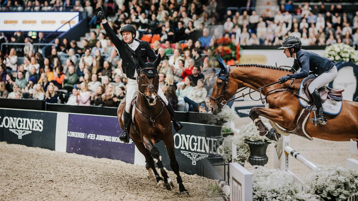 Willem Greve och Oda Charlotte Lyngvaer under världscupkvalet i Göteborg. Foto: Ida Lindemann