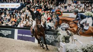 Willem Greve och Oda Charlotte Lyngvaer under världscupkvalet i Göteborg. Foto: Ida Lindemann