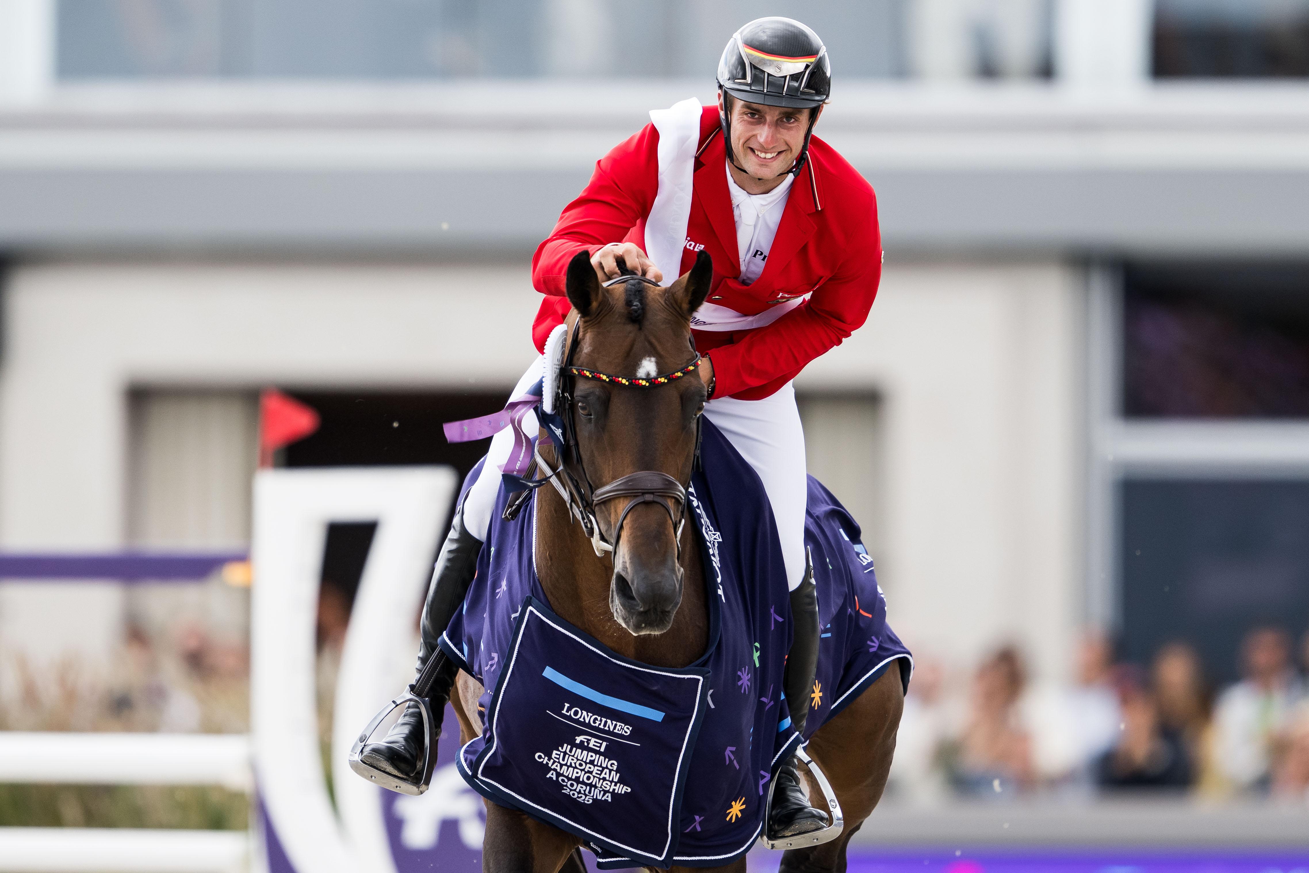 Tysklands Richard Vogel tog individuell guld vid EM i A Coruna i Spanien 2025. Foto: Emma Wallskog /Bildbyrån
