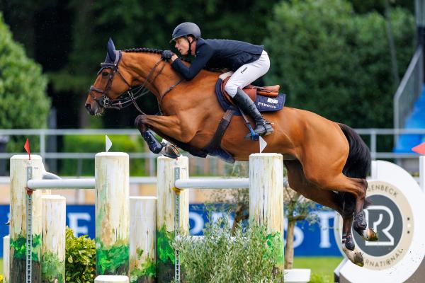 Hannes Ahlmann och Tokyo 4 under GCT i Riesenbeck 2025. Foto: Tomas Holchbecher