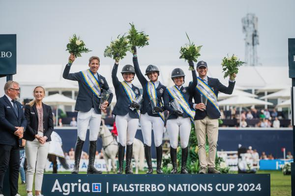 Det svenska laget som vann Nations Cup 2024. Arkivfoto: Ida Lindemann