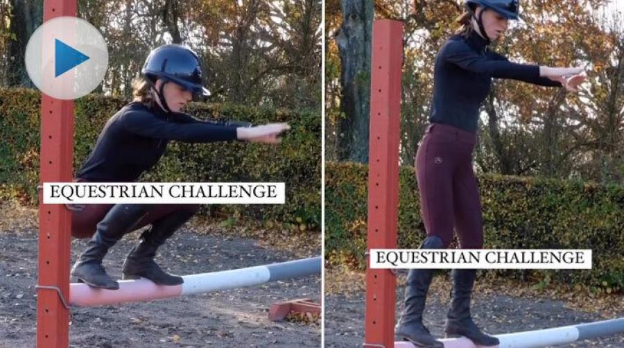 Att träna sin balans även utanför sadeln ger stora fördelar i ridningen, men man behöver inte alltid gå till gymmet för att träna avsuttet.