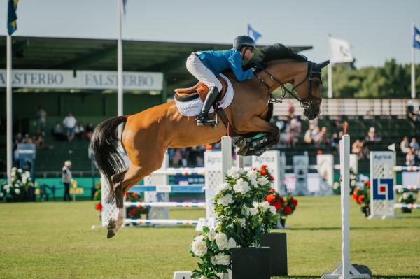 Abdel Saïd med Zasou Vom Claashof från Stiftelsen Falsterbo Horse Show Prize 2025. Arkivfoto: Ida Lindemann
