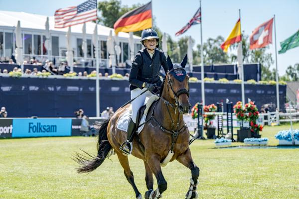 För bara några veckor sedan vann Lilly Smith och Supervivente Torstensons Ungdoms-Grand Prix på Falsterbo Horse Show. Arkivfoto: Kim C Lundin