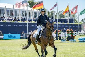 För bara några veckor sedan vann Lilly Smith och Supervivente Torstensons Ungdoms-Grand Prix på Falsterbo Horse Show. Arkivfoto: Kim C Lundin