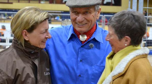 Ann Lindberg, Monty Roberts och Ulla Håkanson en dag på Flyinge kungsgård 2013. Arkivfoto: Sara Slottner
