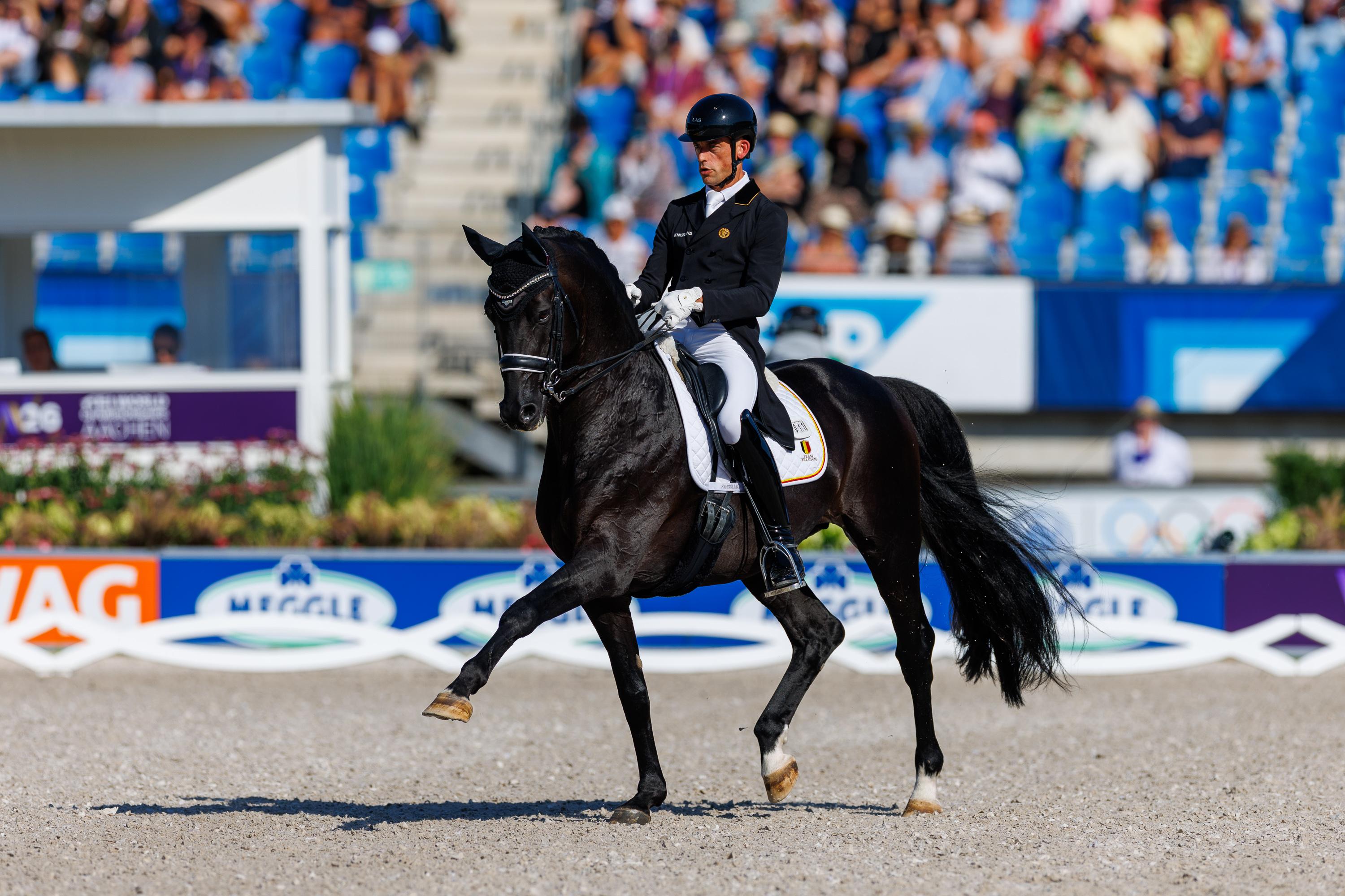 Justin Verboomen och Zonic Plus är ett av ekipagen som jagar medalj i Grand Prix Specialen. Foto: Tomas Holcbecher