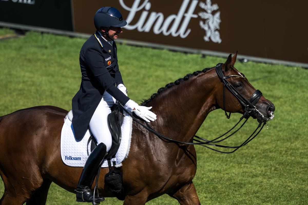 Patrik Kittel och Touchdown efter Grand Prix Specialen. Foto: Emma Wallskog/Bildbyrån