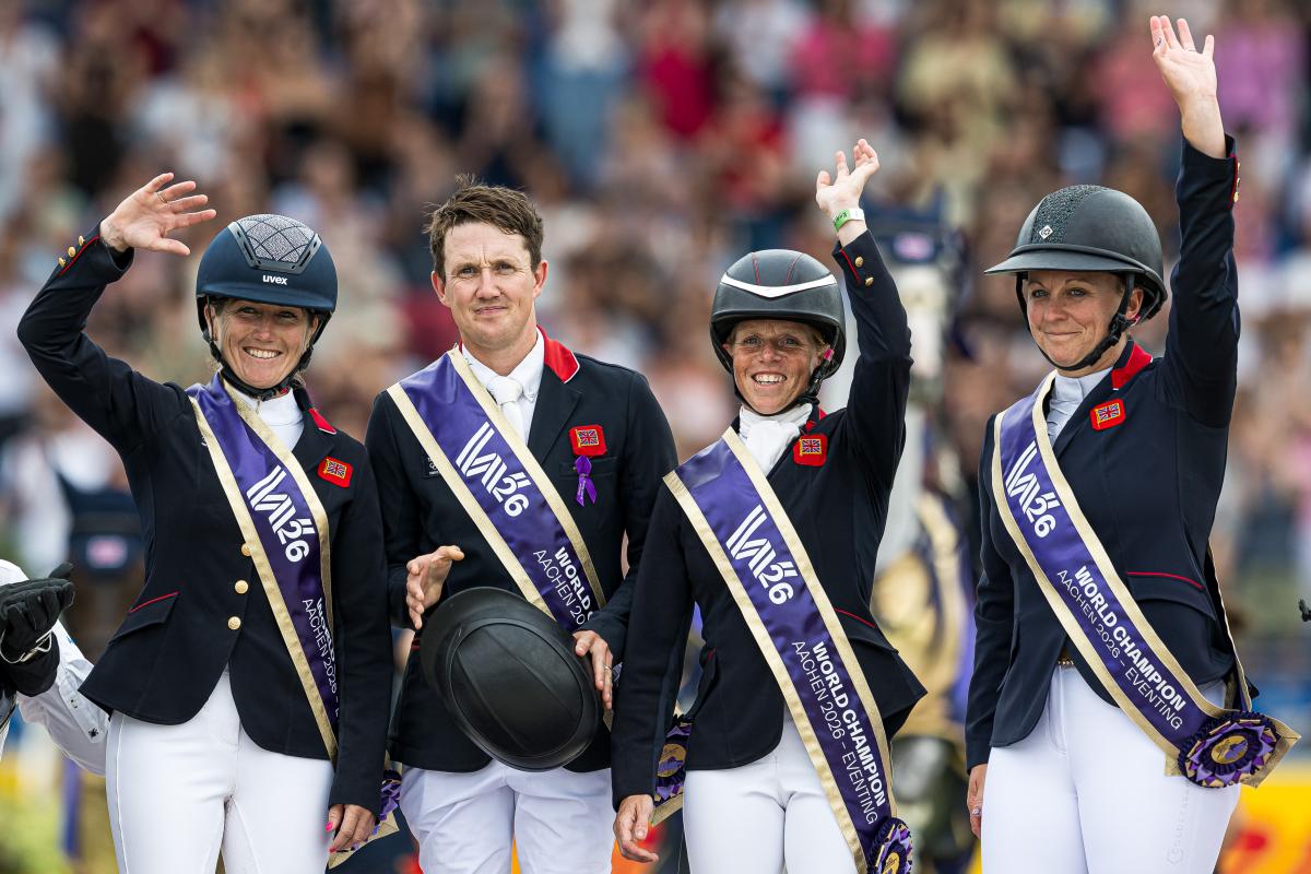 Storbritannien tog lagguld vid VM i fälttävlan. Foto: Emma Wallskog/Bildbyrån