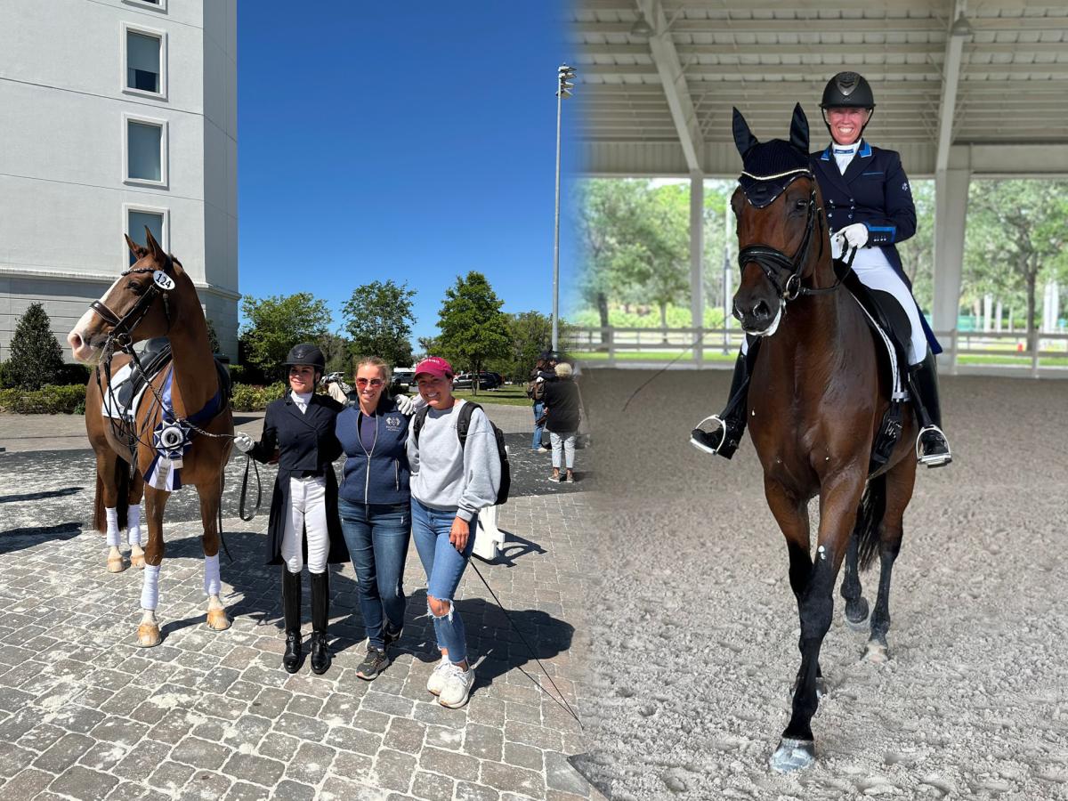 Dressyrryttaren Karin Persson flyttar tillbaka till Sverige efter ett årtionde i USA. Foto: Privat