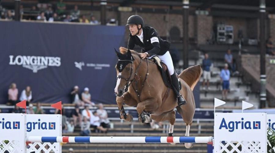 Henrik von Eckermann och Dzara Dorchival vid fredagens segerrunda. Foto: Haide Westring