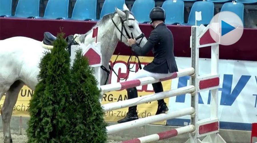 Detta klipp visar hur Hermann Schäls häst Calinka nitar på en tävling i Neustadt. Inte någon kul händelse i sig, men visst sitter ryttaren av rätt snyggt?