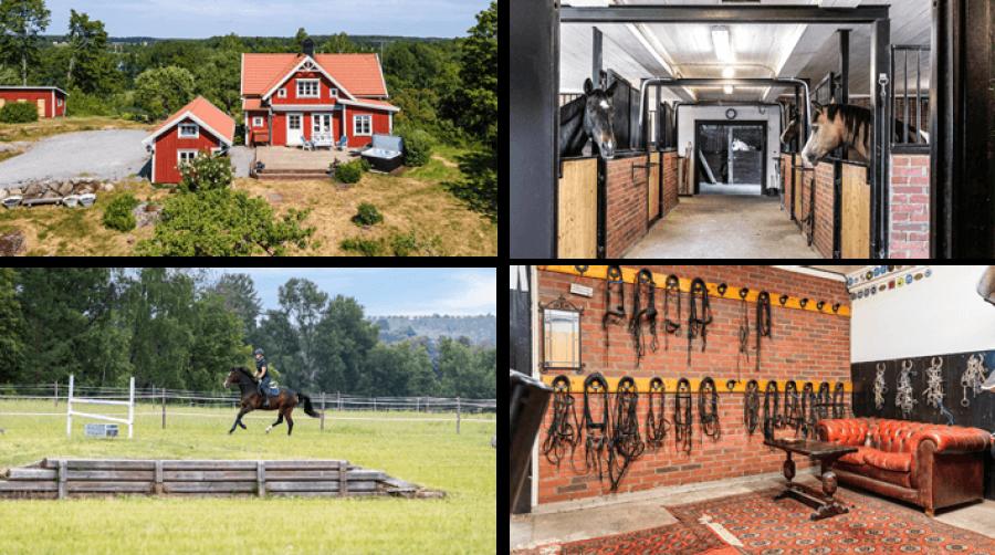 Attraktiv hästgård med sju boxar