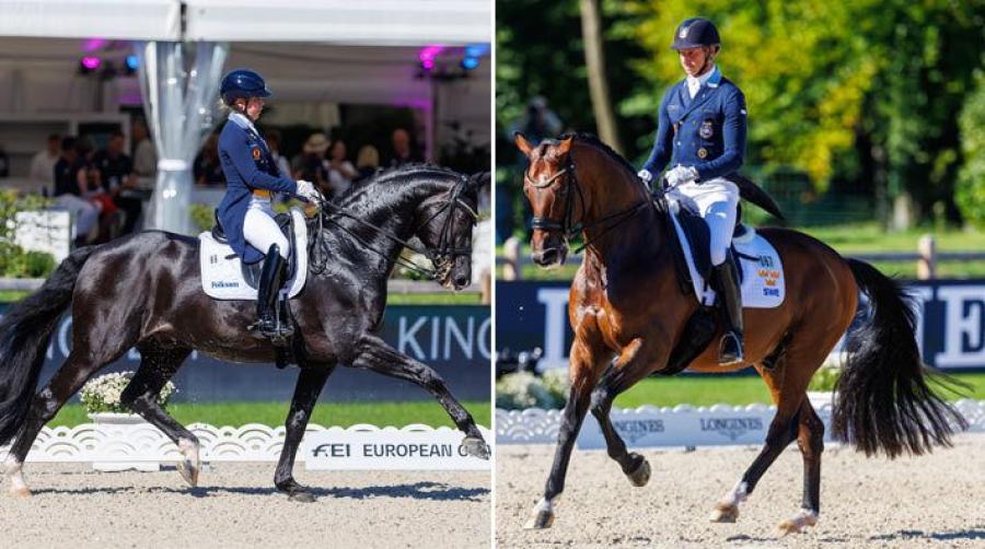 Therese Nilshagen med Dante Weltino och Patrik Kittel med Touchdown. Foto: Tomas Holcbecher