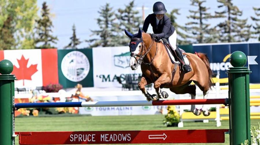 Amanda Landeblad och For Killy lyckades bäst av svenskarna i Spruce Meadows. Foto: Haide Westring
