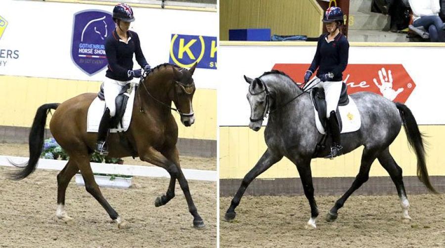 <i>Till vänster på Breedersvinnaren Skywalker och till höger på sjundeplacerade Darin. </i>