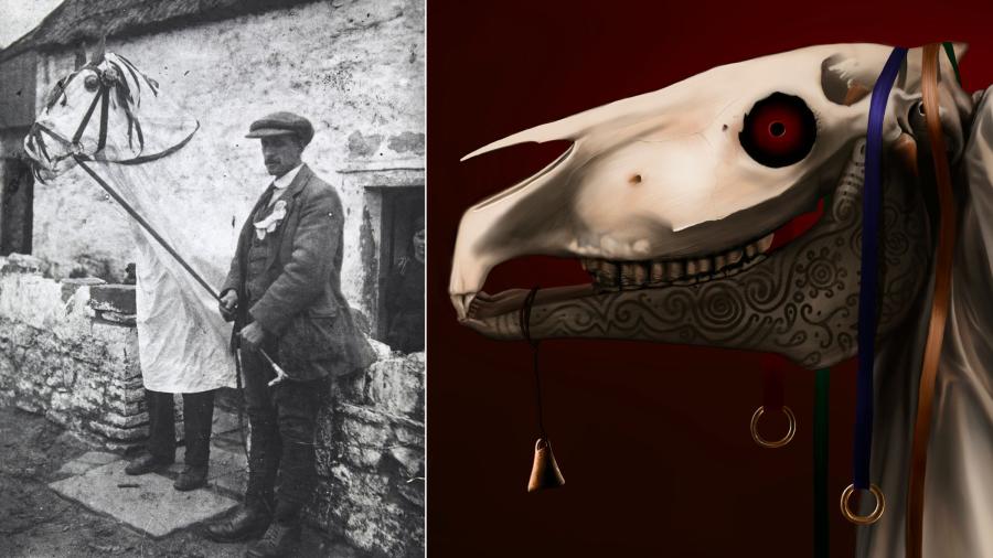 Hästhuvudet som knackade på dörren vid jul