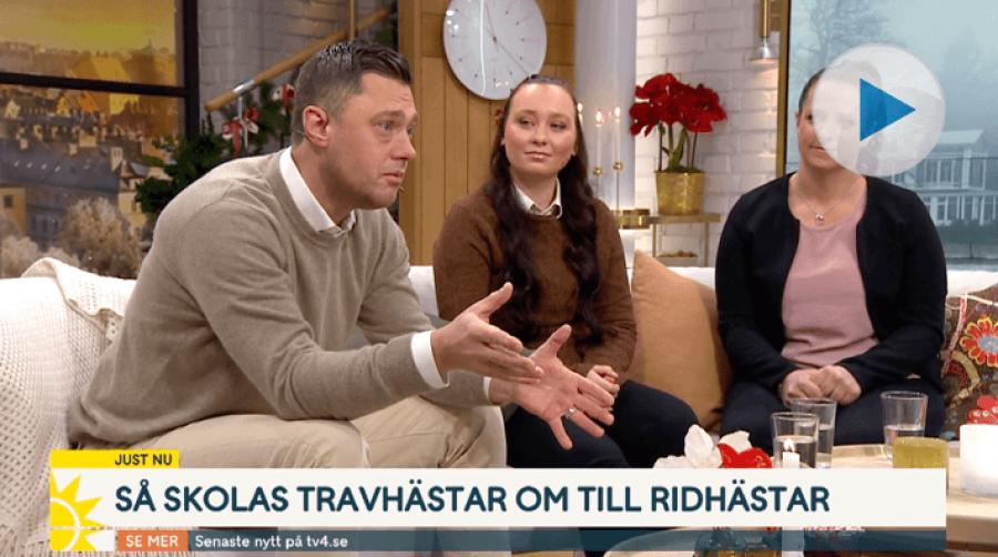 TV4 Nyhetsmorgon – Så skolas travhästar om till ridhästar